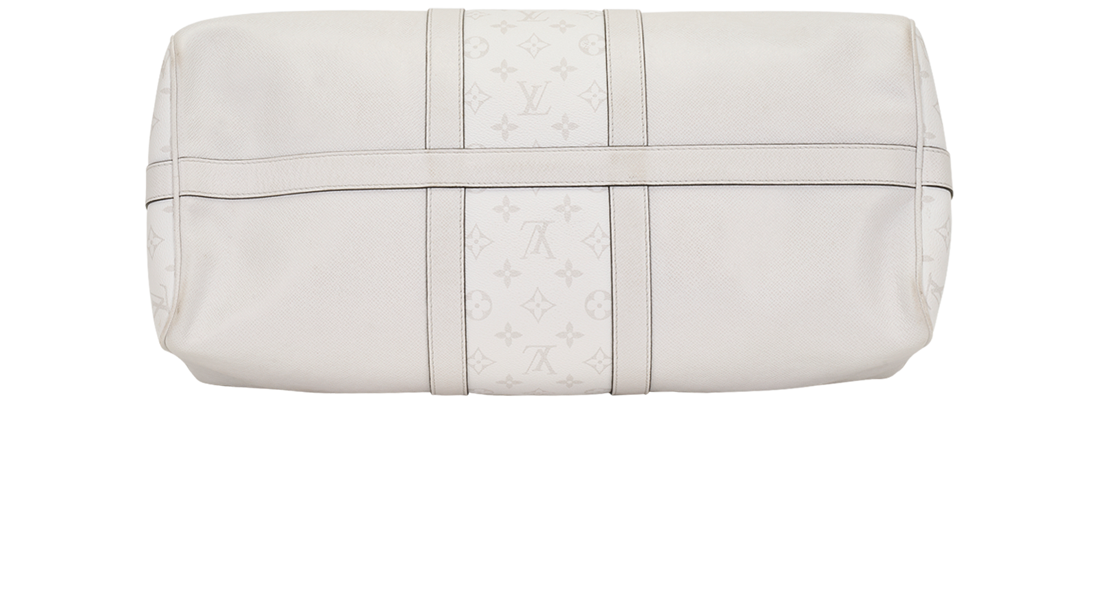 Keepall Bandouliere 50, &pound;1,500, Handbags, White, Canvas/Leather, Top view